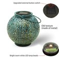 thumbnail image 4 of Blue Solar Powered Iron Lantern for Outdoor Illumination Hanging Garden Light, 4 of 5