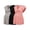 Gray + Black + Pink, variant on 3 Pack Maternity Tops Flying Shorts Sleeve Nursing Shirts V Neck Ruched Twisted Pregnancy Clothes