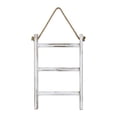 thumbnail image 2 of 3-Tier Mini Whitewashed Wood Wall-Hanging Hand Towel Storage Ladder with Rope, 2 of 6