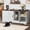 Antique White, variant on JanflyHome Cat Litter Box Enclosure,  43.3 inches Hidden Litter Box Furniture Cabinet with Storage, Cardboard, Light, Wood Indoor Cat House Washroom, Farmhouse Style, Rustic Brown Oak