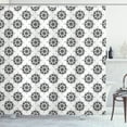 thumbnail image 1 of Ambesonne Compass Shower Curtain, Vintage Exploration, 69"Wx84"L, Black White, 1 of 3