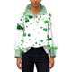 thumbnail image 3 of Eres Más Que una Camisa de Puntuación de Prueba Impresa con Cuello de Botón de Manga Larga con Rayas de Color Bloqueado para las Mujeres, Tops de Manga Larga de las Mujeres, 3 of 6