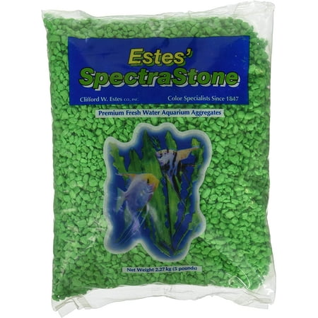 Estes Spectrastone Permaglo Aquarium Gravel Green 5 lbs (pack of 1)