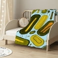 thumbnail image 2 of Nawypu Pickle Cucumbers Throw Blanket Soft Bed Blankets Lightweight Cozy Plush Flannel Blanket for Sofa Couch Bedroom, 2 of 6