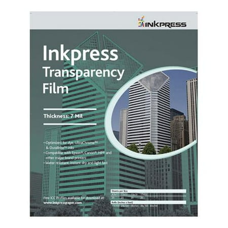 Based Inkjet - Transparency, Resin Based Inkjet Film, 7mil., 8.5x11