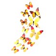 thumbnail image 2 of Braveheart 12pcs Wall Stickers PVC Simulation Insect Wall Decals Waterproof Wallpapers for Home Decoration, Yellow, 2 of 9