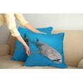 thumbnail image 2 of Ambesonne Ocean Throw Pillow Cover 2 Pack, Swimming Whale Sea, 18", Dimgray Blue, 2 of 5