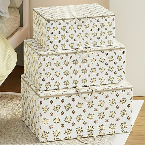 Non-woven Zipper Storage Bag, Moving Basket, Large Capacity, 30 Liters, 13.5 by 9.5 by 8 Inches, for Clothing, Quilts, and Travel Organization, by FAJHHA