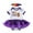 Purple, variant on Mercatoo Toddler Baby Girls Halloween Outfits Tutu Dress Pumpkin Print Romper + Headband Girls Autumn 2Pcs Clothes Set