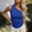 (Fashion 186)Blue, variant on Fashion Women's Sleeveless Random Polka Dot Printed One Shoulder Fitted Top Summer Casual Comfortable Vest Top