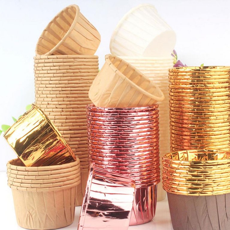 Rose Gold Foil Standard Cupcake Liners - Country Kitchen