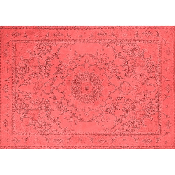 Ahgly Company Indoor Rectangle Oriental Red Industrial Area Rugs, 6' x 9'