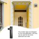 thumbnail image 3 of Números de casa para uso exterior Simple negro resistente números signos piezas signo puerta marcado herramientas DIY accesorio para apartamento Hotel número 1 Inevent HA059682-02, 3 of 6