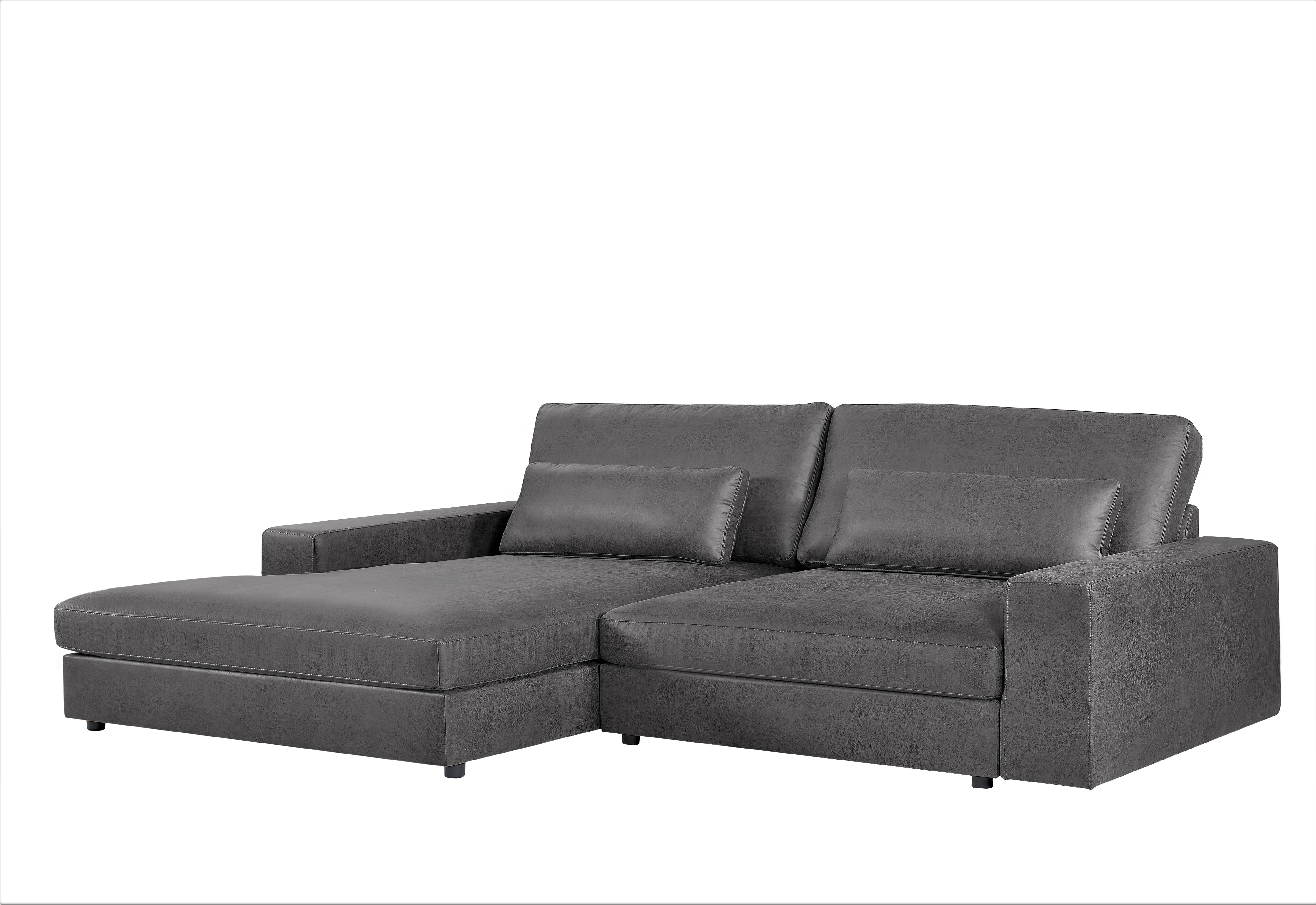US Pride Furniture 105.52''W Oversized Left Faing Chaise Sectional Sofa, Grey