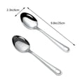 thumbnail image 2 of Xiao Hua Cuchara para verduras multifuncional con ranuras para el hogar, utensilio de cocina portátil, cuchara de arroz con mango puntiagudo, cuchara de sopa + colador, 2 piezas, 2 of 5