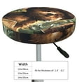 thumbnail image 4 of KLL Jungle Hat Bear Round Bar Chair Cushion Cover 14 inch ,Bar Stool Protector with Elastic, Soft Washable, 4 of 6