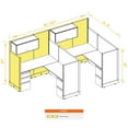 thumbnail image 5 of Modern Office Furniture 53-67H 2pack Powered Cubicles, 5 of 5