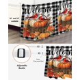 thumbnail image 3 of Thanksgiving Pumpkin Bed Skirt Queen Size 16 Inch Drop, Welcome Bird Maple Leaves Black Plaid Wrap Around Dust Ruffle Bedskirts, Wrinkle & Fade Resistant Easy Fit Bedskirt with Adjustable Elastic, 3 of 8
