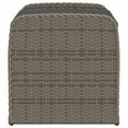 thumbnail image 3 of vidaXL Storage Bench with Cushion Grey 80x51x52 cm Poly Rattan, 3 of 5