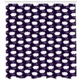 thumbnail image 3 of Ambesonne Rain Shower Curtain, Raining Cumulus Clouds, 69"Wx84"L, Dark Purple and White, 3 of 3