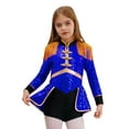 thumbnail image 2 of TiaoBug Kids Girls Circus Ringmaster Cosplay Jumpsuit Sequins Tassel Lion Tamer Stage Performance Costume Royal Blue 14, 2 of 7