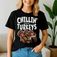 thumbnail image 2 of Chillin With My Turkeys Funny Thanksgiving Family,Thanksgiving Shirt,Turkey Tee, Holiday Gift, Happy Thanksgiving Tshirt, Turkey Day, Family Gobble ,Pumpkin Season, 2 of 5