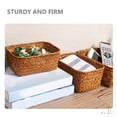 thumbnail image 4 of WRITWAA 2pcs Narrow Wicker Storage Baskets Seagrass Rectangular Bins Handmade for Home Decor Shelves, 4 of 7