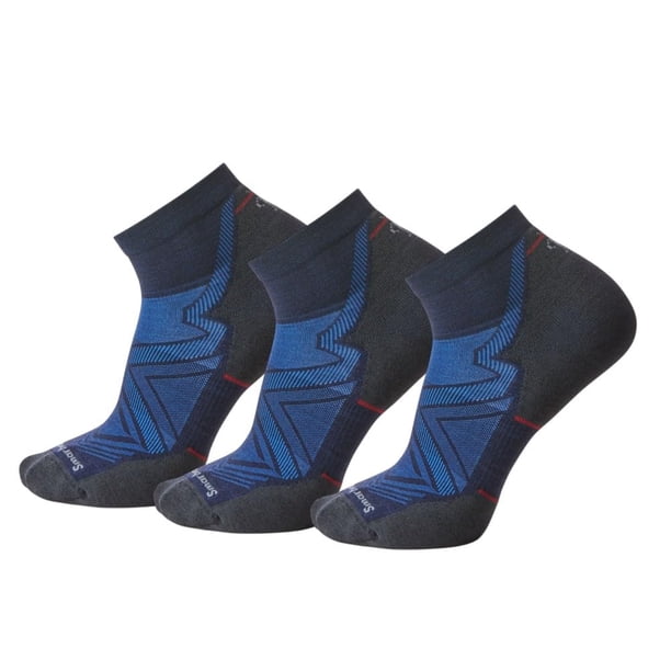 Medias Smartwool Run Targeted Cushion Tobilleras 3 Pares Color Azul Marino