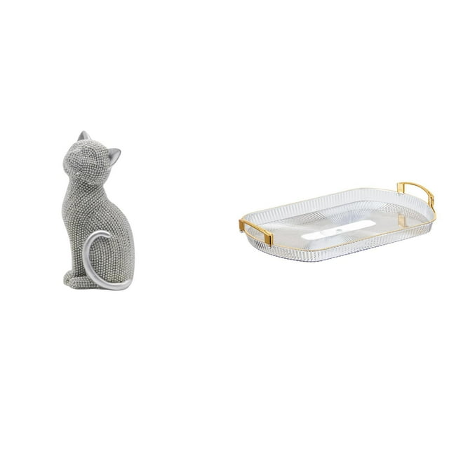 Estatua De Gato, Figura Decorativa De Resina, Organizador Coleccionable Para Entrada, Estantería, Sala De Estar, Dormitorio, Encimera, Comedor, Oficina, Hogar.