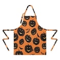 thumbnail image 2 of Classic Halloween Pumpkin Apron-Garden Aprons for Women with Pockets-Cotton Linen Waterproof Kitchen Cooking Gardening Aprons Adjustable for Kitchen,Cooking,BBQ and Salon 32"x27", 2 of 7