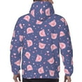 thumbnail image 7 of Kdxio Cute Pig Print Mens Casual Hooded Collar Drawstring Hoodies Pullover Sweatshirts Casual Long Sleeve Shirts-3X-Large, 7 of 7