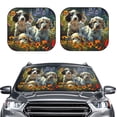 thumbnail image 2 of Saiise Sunflower Field Spotted Dog for Foldable Car Sun Shades (2-Pack) Offer Sun Protection with an Easy-fold Design for Convenient Windshield Shading-Medium, 2 of 6