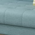 thumbnail image 5 of Noble House Nathanial Fabric Tufted Sofa, Blue, Dark Walnut, 5 of 7