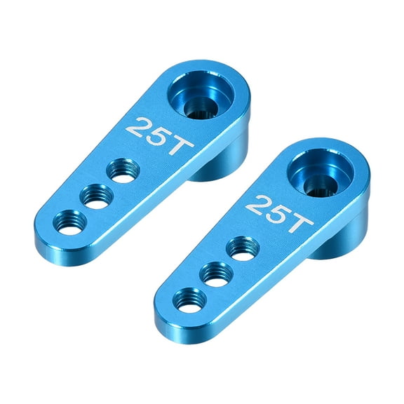 Unique Bargains 2Pcs RC Products 25T Aluminum Servo Horn for RC Model Boat - Sky Blue