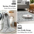 thumbnail image 3 of HAHDAXIA Moroccan Area Rugs 3x5,Gray Washable Entry Rug,Non-Slip Boho Small Bedroom Throw Mat,Non-Shedding Farmhouse Soft Low Pile Floor Carpet for Kitchen Bathroom Living Room, 3 of 6