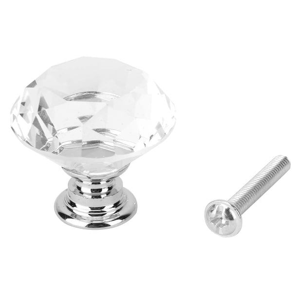 Botones De Cristal Autoadhesivos Para Muebles – 2 Unidades Transparentes O Rosas, 40 Mm