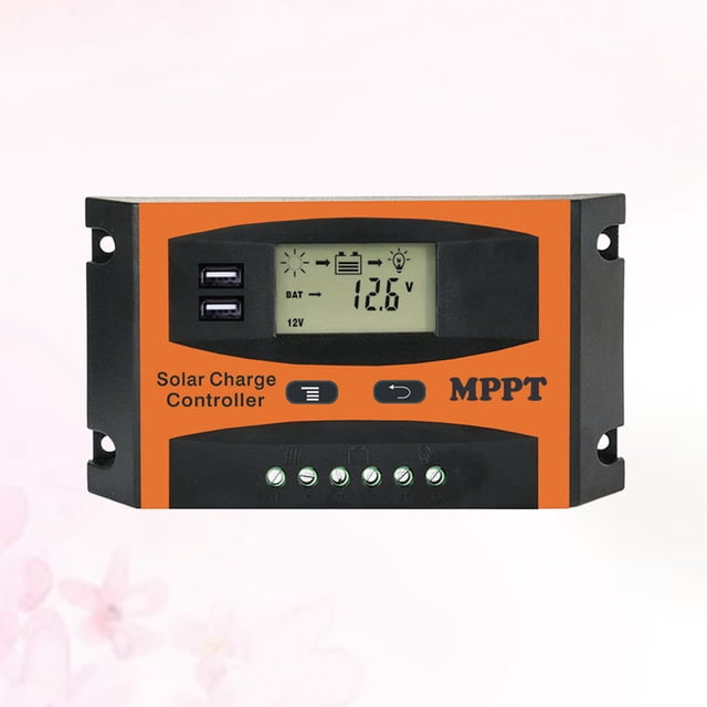 Minkissy Solar Charge Controller Black ABS Overdischarge Protection Reverse Polarity Protection for Outdoor Use 1Pack