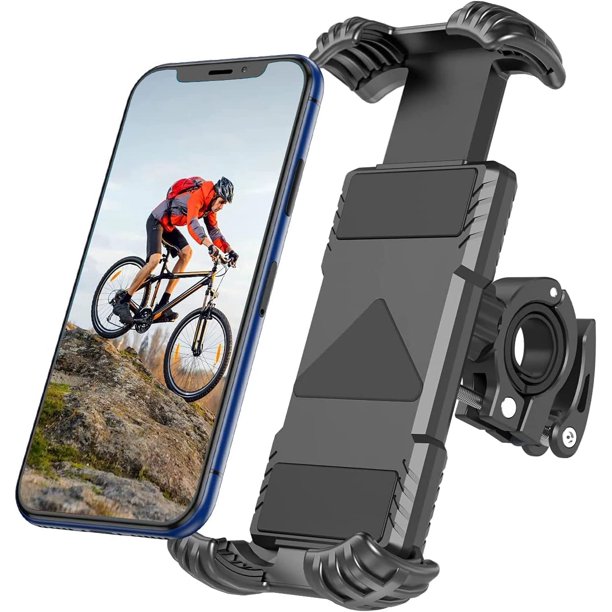 Soporte para teléfono para bicicleta Soporte universal para teléfono para motocicleta Mango giratorio desmontable ajustable de 360 ° para teléfono inteligente de 4,9 a 6,8 pulgadas