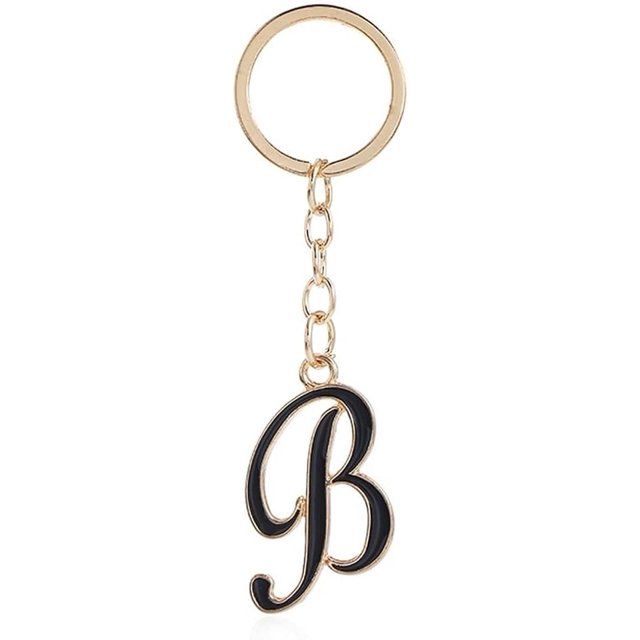 Letter Keychain,26 Letters A-Z Decorative Letter Keychain,Name Keychain for Women Girls Men Teenager Gift
