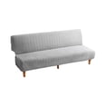 thumbnail image 1 of Naiovety Cubierta suave y elástica del sofá cama sin brazos del poliéster para el protector único del sofá del ajuste cómodo Decoración del hogar Gris plateado, 1 of 6