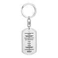 thumbnail image 1 of Ten Commandments Polish PrzykazaÅ„ BoÅ¼ych Bible Keychain Stainless Steel or 18k Gold Dog Tag, 1 of 8
