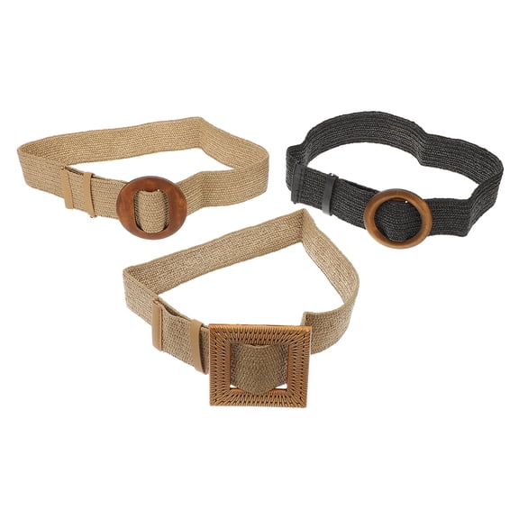 HOMEMAXS  3 Pcs Belt Women Braided Women's Gift Woven Waist Miss