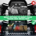 thumbnail image 3 of Papapt Cargo Net Trunk Bed Organizer,Mesh Storage Net with 4 Metal Hooks, 47.2 x11.8 inch Heavy Duty Cargo Net for SUV,Car,Toyota,Pickup Truck Bed,Truck Accessories Bed Grocery Holder, 3 of 12