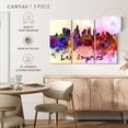 thumbnail image 5 of Elephant Stock Los Angeles Skyline Colors Wall Art - Horizontal Multi Panel Canvas - Living Room Wall Decor - City Multi Panel - Red And Orange Decor - 38" x 24", 5 of 8