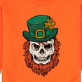 thumbnail image 3 of Instant Message - Leprechaun Skull - Men's Crew Neck Fleece Pullover, 3 of 7