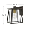 thumbnail image 5 of 2106KZ Hinkley Lighting Walker - One Light Outdoor Mini Wall Mount in Transitional and Craftsman Style - 7.25 Inches Wide by 9.5 Inches High-Buckeye, 5 of 6