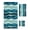 blue-green, variant on Abstract Turquoise Moire Towel Set of 3, Soft Microfiber Bath Towels, Hand Towel, Washcloths, Gradient Coastal Ocean Geometric Quick-Dry Absorbent Towels for Bathroom Kitchen Hotel Beach Gym Spa