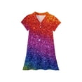 thumbnail image 5 of CCRFTGI Polo Dresses for Kids Girls Size 6-7 Back To School School Uniform Cute Sequins Print Pleated Flare Skater Polo Dresses Summer Button Collared Pique Polo Dress Dark Purple 3-4 Years, 5 of 5