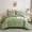 Green, variant on Davulos King Size Comforter Set Cream 7 Pieces Bed in a Bag King, Luxury Soft Bed Set for All Seasons, Bedding Set with Down Alternative Comforter, Sheets, Pillowcases & Shams