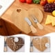 thumbnail image 1 of Bandeja Tabla de cortar de madera en forma de corazón para servir queso, con juego de cuchillo y tenedor para cocina y comedor (3 piezas, 0,5 cm) [A] Rkxzt, 1 of 9